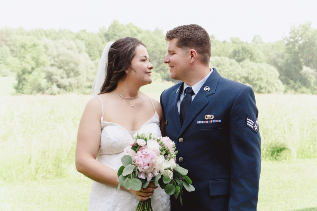 Schaefer wedding couple in a grassy field — Abigail Dumlao Photography & Film